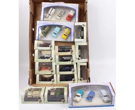 16 various boxed single issue and triple piece Oxford 1/76 scale commercial vehicles to include a Landrover Leyland car trans