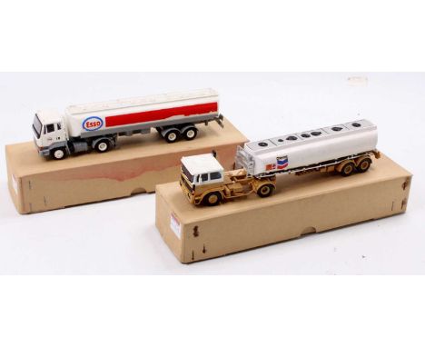 An ASAM Alan Smith Auto Models 1/48 scale tractor unit and trailer group to include a Leyland Road Train 4x2 tractor unit wit