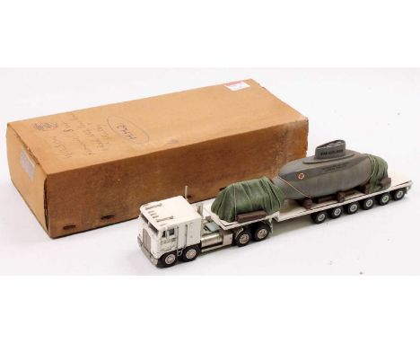 ASAM Alan Smith Auto Models 1/48th scale white metal kit built model of a Steetley Kenworth 8x4 Tractor unit with 6 axle low 