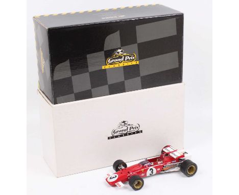 An Exoto Grand Prix Classics 1/18 scale model of a Ferrari Formula One 312B 1970 Mexico Grand Prix winner Jacky Ickx, model N