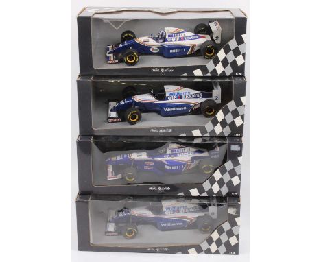 A Minichamps Pauls Model Art Grand Prix range 1/18 scale boxed diecast group, to include a Damon Hill Williams Renault FW15, 