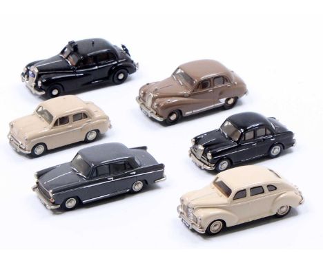 A collection of six various white metal and resin factory built 1/43 models to include Pathfinder Riley 15, a Pathfinder Mode