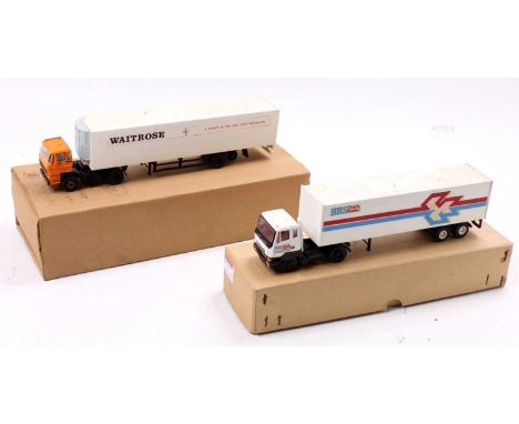 An ASAM Alan Smith Auto Models 1/48 scale tractor unit and trailer group, to include a DAF 2300 4x2 tractor unit with Waitros