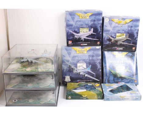 Corgi Aviation Archive 1/144th scale aircraft mixed group including No, 48205 Boeing B-17G "Sentimental Journey", No. 47111 D