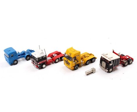 One box containing four various ASAM Alan Smith Auto Models and similar 1/48 scale tractor units to include a Van Seumeren 6x