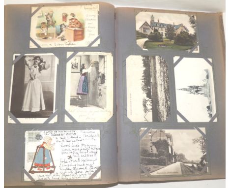 A GOOD EARLY 20TH CENTURY RAPHAEL TUCK ALBUM OF APPROX 613 POSTCARDS includes a good range of photo topo postcards many from 