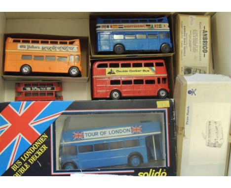 An Anbrico cast metal OO gauge scale metal kit no.7 Leyland PD2 bus in box with instructions; a Pirate Models metal kit for a