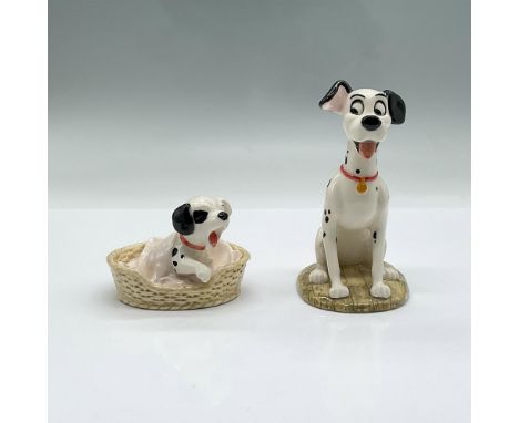 This charming grouping includes Patch in Basket DM9 and Pongo DM6. Patch in Basket measures 2.5"L x 3.25"W x 2.5"H. Pongo mea
