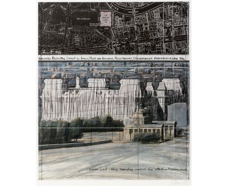Christo, (d. i. Christo Wladimirow Jawaschew) (Gabrow/Bulgarien, New York City 1935-2020) Verhüllter Reichstag/Berlin und Wol