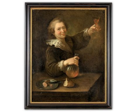 Selbstportrait als Trinker oder Der Zecher.&nbsp;Nach dem Original in den National Galleries of Scotland. Am Tisch sitzend mi