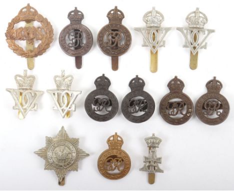 Grouping of British Cavalry Regiment Cap Badges, including various officers and other ranks Royal Horse Guards, George V Firs