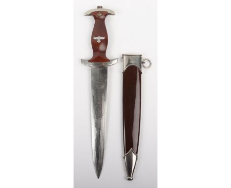 Third Reich SA Dress Dagger by Arthur Shuttelhoffer &amp; Co Solingen-Wald, very good example of a late RZM type dress dagger