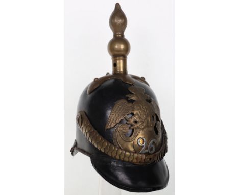 Scarce Imperial Russian Crimean War Pickelhaube Style Helmet, fine example of the standard pattern enlisted ranks headdress a