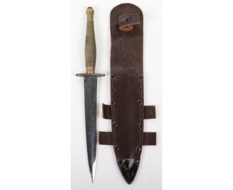 WW2 British “B-2” Second Pattern Fairbairn Sykes (F.S) Commando Knife, good example of a one piece brass griped example with 