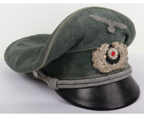 German Police Officers Peaked Cap, interesting late war German police peaked cap which has been converted for wear in the Ger