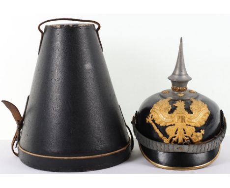 WW1 German Wartime Produced Officers Pickelhaube, good example of a wartime production officers pickelhaube for the state of 