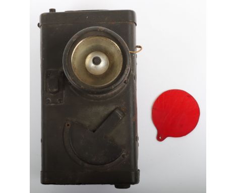 WW1 British Trench Signalling Torch, well used example of the British army issue trench signal torch made by R C Ltd. The tor