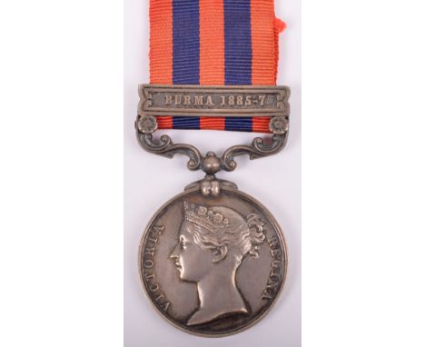 Indian General Service Medal 1854-95 Kings Liverpool Regiment, medal with single clasp Burma 1885-7, awarded to “728 Boy G Br