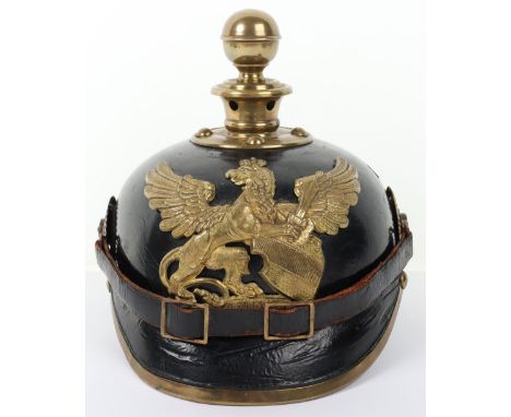 Pre-WW1 3rd Baden Field Artillery Regiment Nr50 Other Ranks Kugelhelm, good example of a large size leather bodied helmet wit