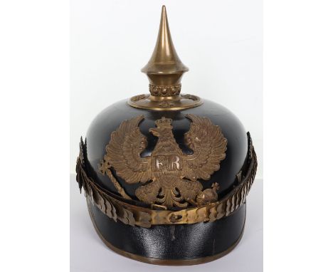 Imperial German Prussian Reserve Officers Pickelhaube, interesting example of a officers / senior NCO’s pickelhaube construct