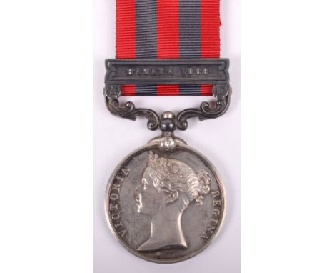 Indian General Service Medal 1854-95 Suffolk Regiment, medal with single clasp Hazara 1888, awarded to “710 Pte W Kirby 1st B