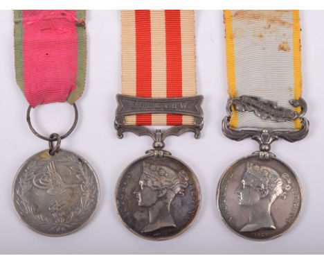 Victorian Crimean and Indian Mutiny Medal Group of Three Royal Welsh Fusiliers, Crimea 1854-56 medal with single clasp Sebast