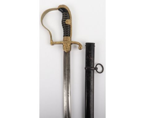 Personalised WW2 German Army Officers Dress Sword by WKC, fine example of a WKC model Nr 1058 dress sword with fine gilt meta