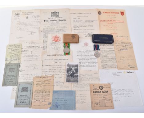 Civil Defence Long Service Medal and Paperwork Grouping of Maurice Pierssene Assistant Chief Warden for Tottenham, North Lond