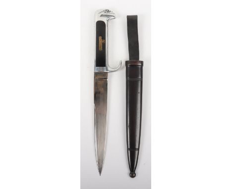 Italian Fascist MSVN Dress Dagger, standard model example in form of eagle head with black ebony centres having brass Italian