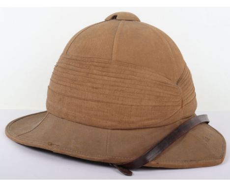 WW1 British 1917 Dated Foreign Service Wolseley Helmet, very nice example of the standard khaki cloth covered cork foreign se