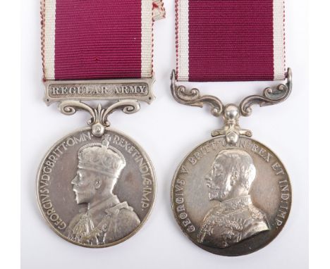 George V Army Long Service Good Conduct Medal Royal Artillery, field marshal bust, awarded to “1405046 SJT S L CARTER RA”; Ge