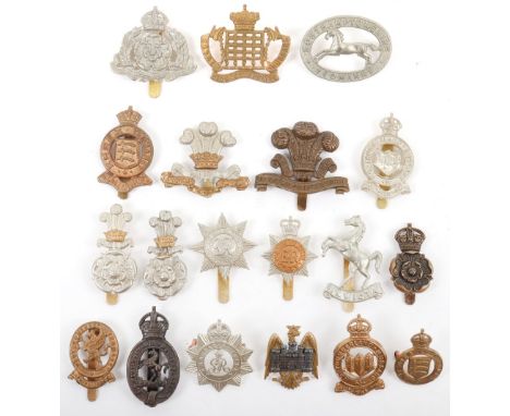 Selection of British Yeomanry Cap Badges, including Royal Gloucestershire Hussars, Yorkshire Hussars, Cheshire Yeomanry, Nort
