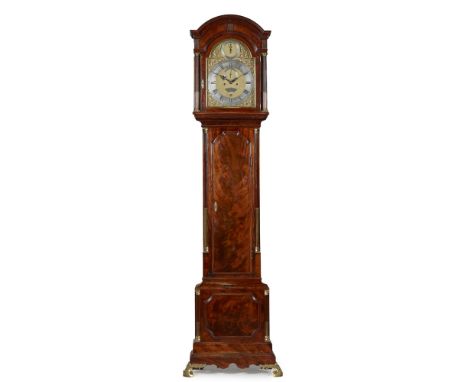 FINE MAHOGANY AND GILT BRASS MOUNTED LONGCASE CLOCK FOR THE SPANISH MARKET, ROBERT AND PETER HIGGS, LONDON18TH CENTURY the ar