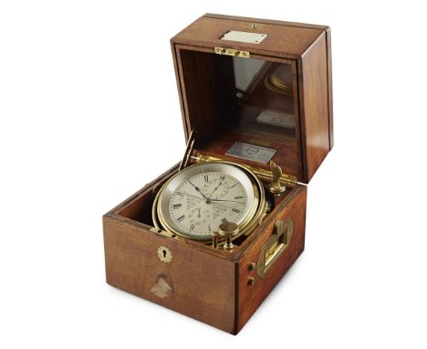 BARRAUD TWO-DAY MARINE CHRONOMETER, NO. 279619TH CENTURY the 3 1/2in. silvered Roman numeral dial with subsidiary seconds and