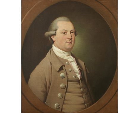 ALEXANDER NASMYTH (SCOTTISH 1758-1840)HALF LENGTH PORTRAIT OF MATTHEW POOLE Inscribed on the reverse '1779, re-lined 1880,' o