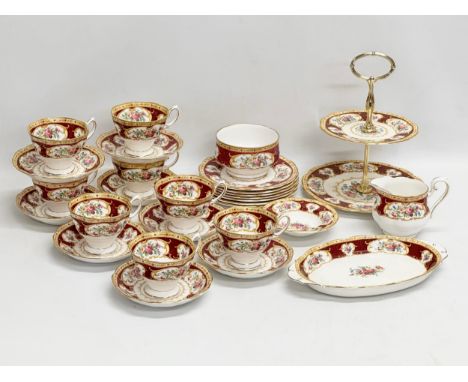 A 28 piece Royal Albert ‘Lady Hamilton’ tea service. 
