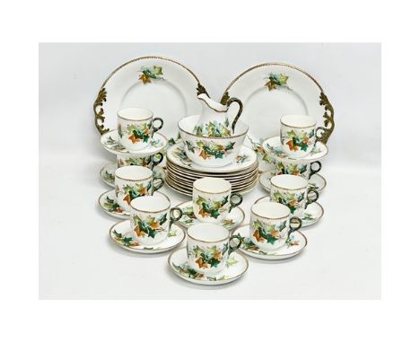 A 34 piece Early 20th Century hand painted tea service. 