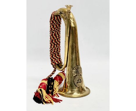 A brass bugle. 28cm 