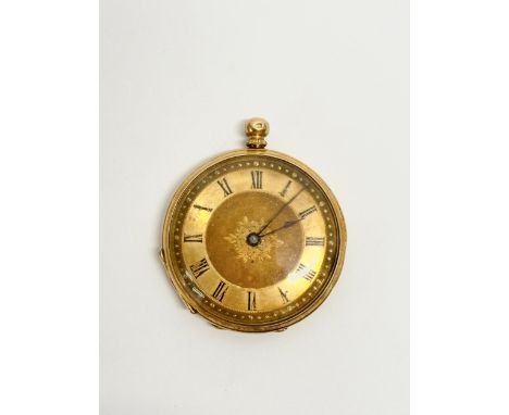 A vintage 18ct gold pocket watch. 32 grams total 