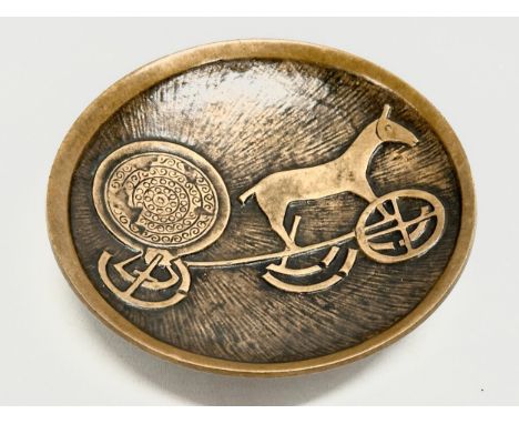 A 20th Century Danish bronze dish. 13.5x3cm 