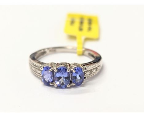 A silver ring. UK size K 