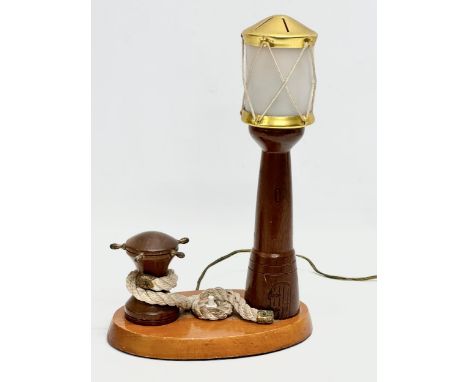 A 1960’s Mid Century light house table lamp. 21x32cm 