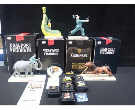 A COLLECTION OF GUINNESS RELATED CERAMICS BY ROYAL DOULTON AND COALPORT Limited editions, boxed: Doulton Guinness Topiary Sea