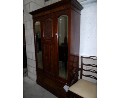 An art nouveau wardrobe