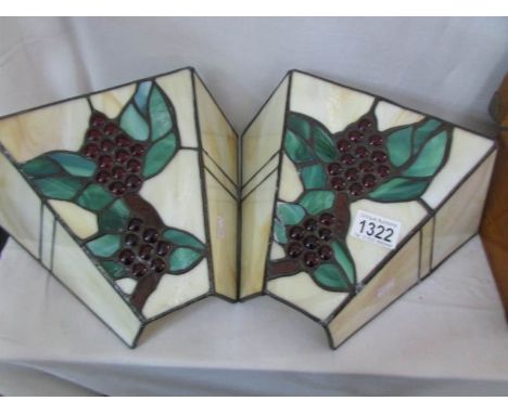 A pair of Tiffany style wall light shades