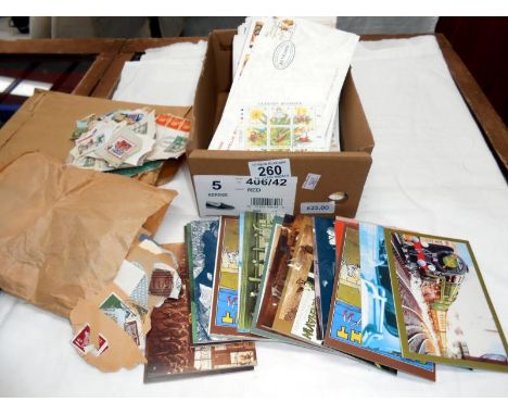 A quantity of first day cover, 1960's onwards, stamps and postcards