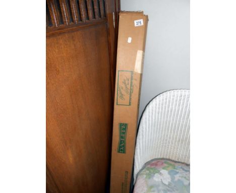 A boxed projector screen