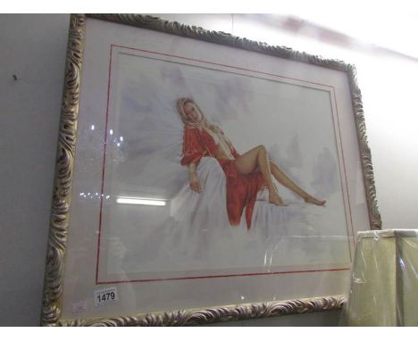 A framed and glazed limited edition print (47/500) by Jonathon R Gilkes, signed