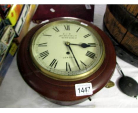 An old Fusee wall clock, S.I.R., J.N.Walker Ltd., 63, New Bond Street