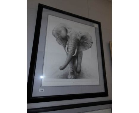 A superb framed and glazed limited edition print 'The Charge' by Gary Hodges, signed
